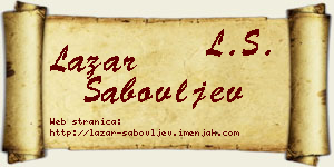 Lazar Sabovljev vizit kartica